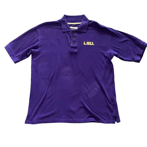 Colony Men’s XL Embroidered Logo LSU Tigers‎ Purple Polo - Picture 2 of 5